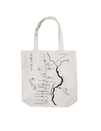 Leakey, Texas | Map Tote | 100% Organic Cotton